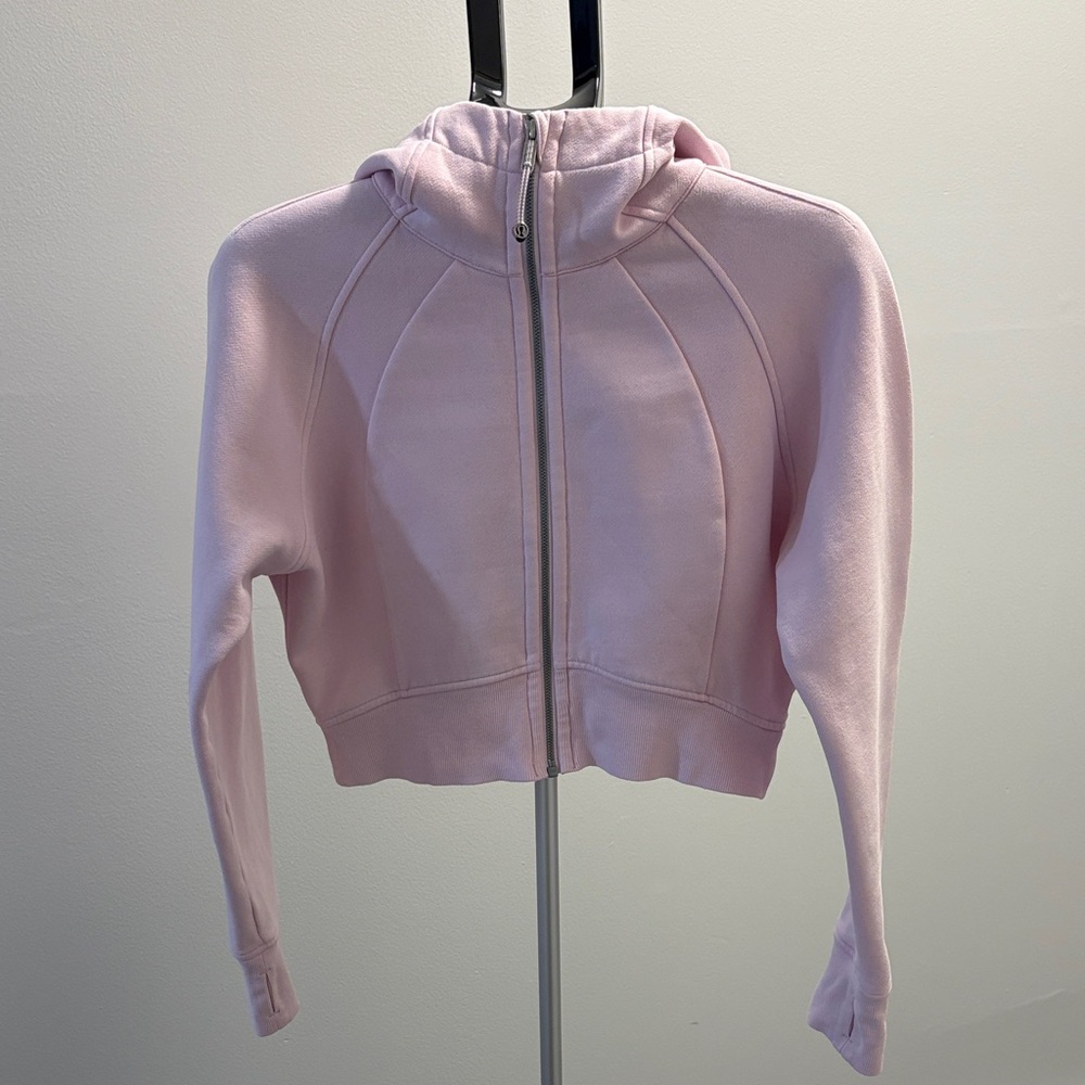 Lululemon Scuba Full Zip Cropped Hoodie ~ 4 ~ Pink